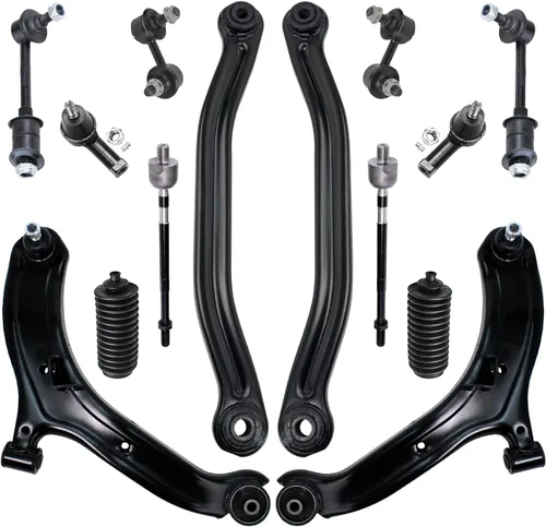 Vista 134 de Detroit Axle - Kit de suspensión frontal de 15 piezas para Jeep Grand Cherokee 99-04 1999 2000 2001 2002 2003 2004, brazos de control superior e