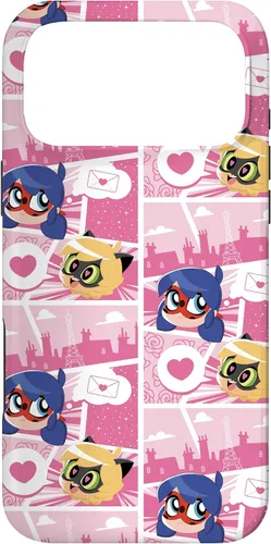 Vista 22 de Miraculous Ladybug Chibi Collection Mensaje para Cat Noir Funda para iPhone 17
