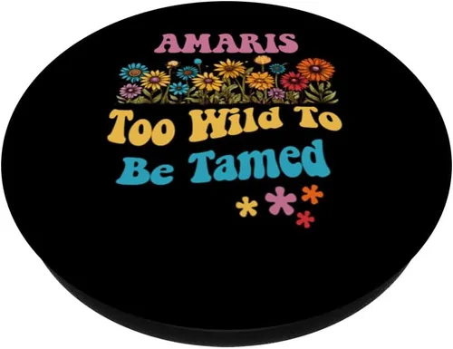 Vista 2 de AMARIS Nombre Lindo Retro Niñas Wildflower AMARIS Nombre PopSockets Estándar PopGrip