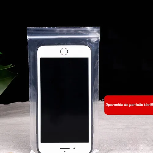 Vista 3 de 100pcs transparente teléfono móvil bolsa de polvo desechable 3.9x7.9 in