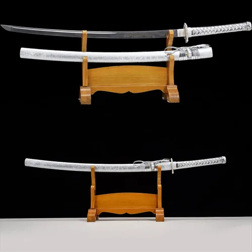 Vista 6 de 1045/1060 de acero de alto carbono forjado a mano tradicional, espada katana templada térmicamente, espadas samurai japonesas, espadas de espada