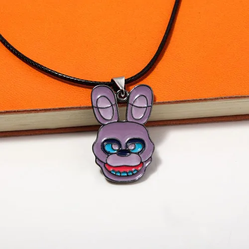 Vista 2 de SONGCHANGJEWELRY FNAF - Collar de seguridad de Freddy's - Colgante de disfraz de Fazbear Nights - Coleccionistas de Cospalay para fanáticos