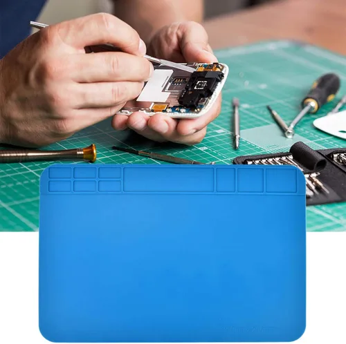 Vista 3 de Mantenimiento de la placa base digital Teléfono móvil Almohadilla de reparación de computadora Estera de soldadura de silicona Estera de trabajo