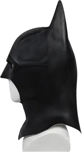 Vista 3 de Hqroidd Máscara de murciélago de superhéroe para hombre, casco de cabeza completa, accesorios para disfraz de Halloween, accesorio para la cabeza