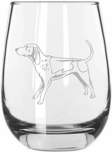 Vista 154 de Shar Pei (chino) - Vaso de vino sin tallo grabado para perro, 15.25 onzas