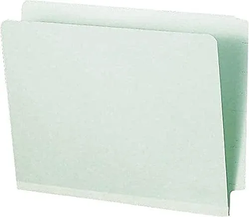 Vista 2 de Smead Carpeta de archivos de cartón prensado con pestaña final, pestaña de corte recto, expansión de 2 pulgadas, tamaño legal, grisverde, 25 por