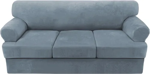 Vista 41 de H.VERSAILTEX Funda para sofá de 2 piezas, fundas para sillón con cojines en forma de T, funda para sofá de terciopelo grueso, protector de muebles