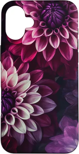 Vista 23 de Dahlia Flower Floral Nature Garden Pink Purple Maroon Design Case for iPhone 17