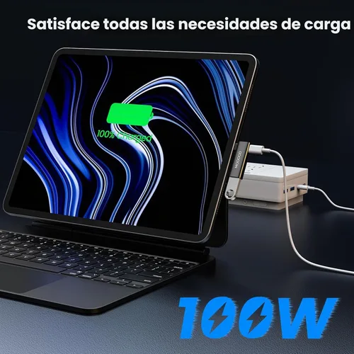 Vista 4 de MOGOOD Adaptador USB C OTG 2 en 1 con carga PD de 100 W