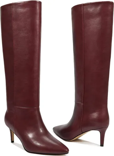 Vista 3 de wetkiss Botas altas hasta la rodilla para mujer, con tacón de gatito y diseño de punta puntiaguda, clásicas y sexys