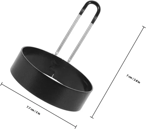 Vista 2 de 3 anillos redondos de tortilla de acero inoxidable, moldes antiadherentes