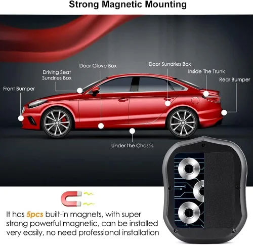 Vista 4 de TKSTAR - Rastreador GPS 4G para vehículos, localizador magnético oculto de GPS para automóvil, dispositivos de seguimiento de vehículos en tiempo