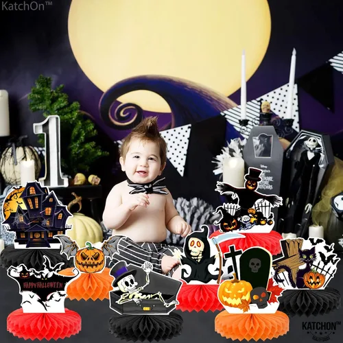 Vista 6 de KatchOn Centros de mesa de Halloween para mesas, paquete de 8