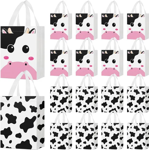 Vista 8 de Locmeo 24 bolsas de favor de fiesta de mariposa con asas, reutilizables, no tejidas, bolsas de dulces de mariposa rosa, azul y morado, bolsa