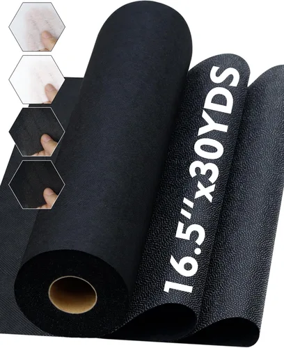 Vista 9 de PLANTIONAL Interfaz fusible no tejido no tejido blanco ligero para planchado: 16.5 "x 30yds Interfaz no tejida de peso ligero en poliéster de una