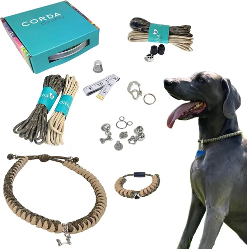 Vista 9 de CORDA Crafts - Kit de cuerda de paracaídas - Accesorios completos para hacer collar de perro y pulsera a juego del dueño - Tutorial en video fácil