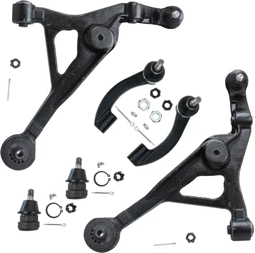 Vista 81 de Detroit Axle - Kit de extremo delantero para Chrysler 300 Dodge Charger 2011-2023 Challenger, 2 Lower Rearward Control Arms 2 Outer Tie Rods 2