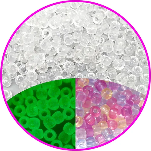 Vista 17 de Cuentas de Pony de Plástico Coloridas para Pulsera para Hacer Joyas para Pulseras de Amistad 6x9mm Multicolor para Cuentas Trenzado de Cabello
