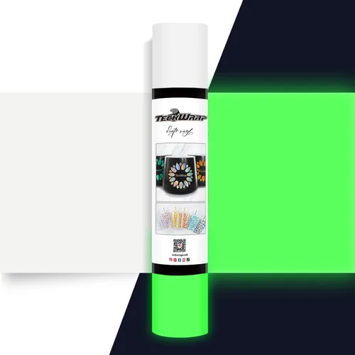 Vista 9 de TECKWRAP - Hojas precortadas de vinilo adhesivo que brilla en la oscuridad, apariencia mate, para manualidades, paquete de 6 hojas de 12 x 12