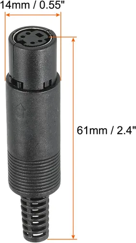 Vista 2 de PATIKIL S-Video DIN Mini hembra Socket 4 Pin transmisión de señal para TV, reproductor de DVD paquete de 5