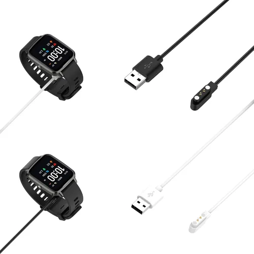 Vista 6 de Compatible con cargador de reloj inteligente Iaret, cable USB de 3.3 pies, adaptador de cuna, base de carga de repuesto para cable de carga Iaret