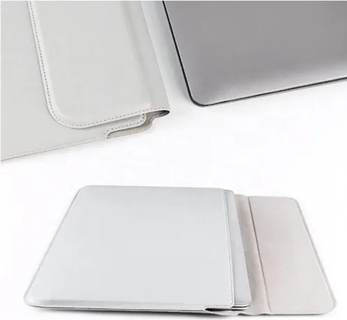 Vista 6 de Funda plateada 3 en 1 para laptop de 14 a 15.6 pulgadas solamente, MacBook Air Pro 15 Surface Dell XPS HP Spectre cierre magnético, alfombrilla