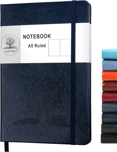 Vista 23 de Daofary Cuaderno de puntos con soporte para bolígrafo, cuaderno de cuadrícula de puntos A5 con 160 páginas, papel grueso de 2.95 oz/yd², diario