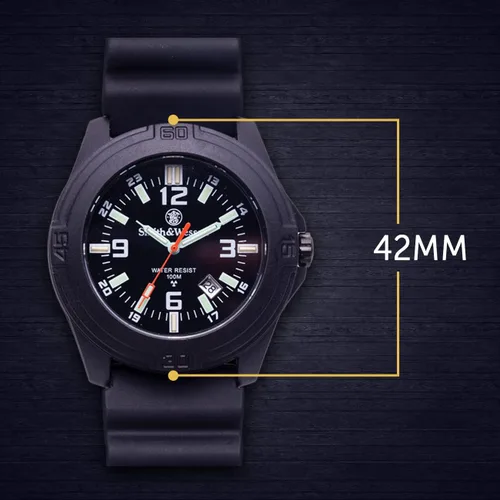 Vista 2 de Smith & Wesson Men's Watch, Soldier Tritium, 10ATM, H3 Precision Quartz, Tactical-Tough Military Watch, 43mm