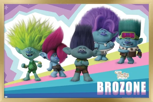Vista 14 de Trends International Trolls: Band Together - Póster de pared de brozone, 22.4 pulgadas de largo x 14.7 pulgadas, versión enmarcada en madera