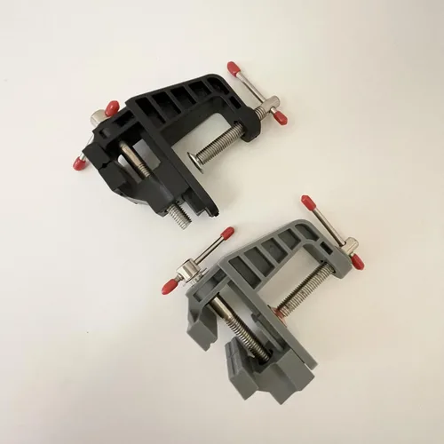 Vista 6 de Mini abrazadera de mesa pequeño banco de pasatiempos para reparaciones modelado pintura y manualidades (negro)