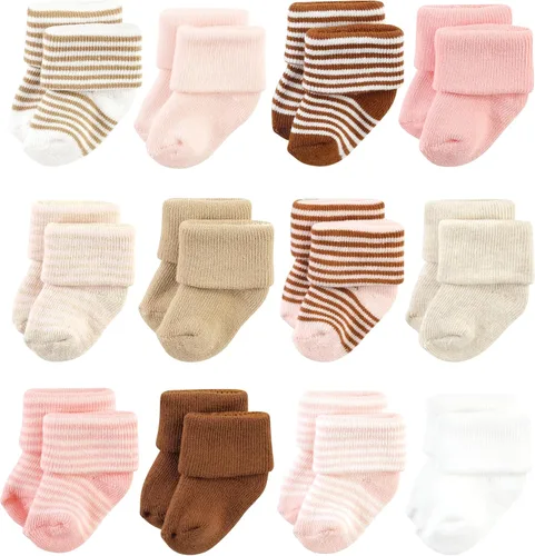 Vista 122 de Hudson Baby - Calcetines de algodón para bebés recién nacidos y Terry para niñas bebés