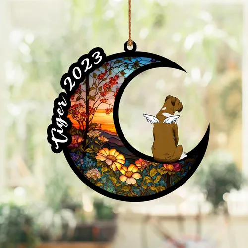 Vista 135 de Nazenti Atrapasoles conmemorativo para perros, adornos de Navidad personalizados para perros, adorno de Navidad, regalos conmemorativos para perros