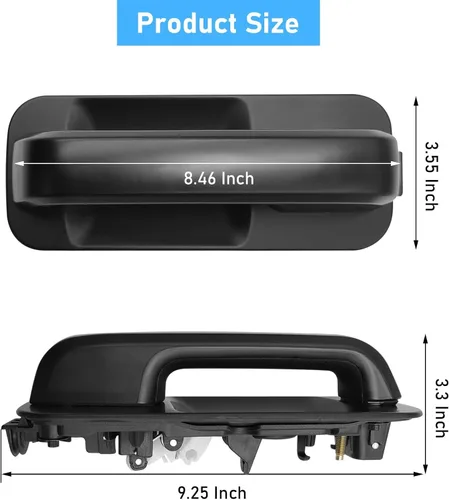 Vista 6 de Moonlinks Compatible con manija de puerta exterior del lado del conductor F150 2015-2020, reemplazo de manija de puerta F150 lado trasero izquierdo