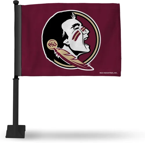 Vista 27 de Rico Industries Bandera de coche de doble cara de la NCAA, gran accesorio para automóvil