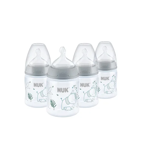 Vista 8 de NUK Smooth Flow - Biberón anticólico, 5 onzas, paquete de 4, conejitos rosados, 4 unidades (paquete de 1)