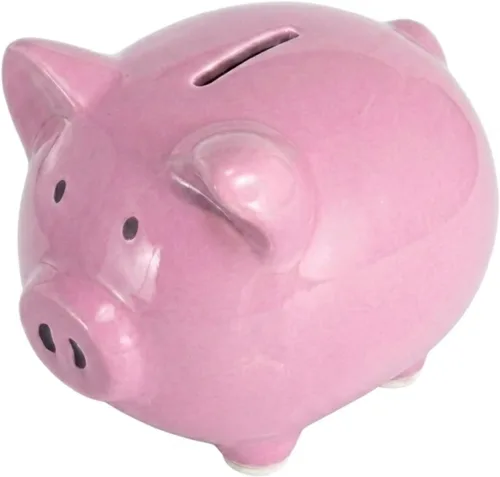 Vista 10 de Blue XL Ceramic Piggy Bank Large Cute Money Bank Decorative Savings Pig Bank for Kids & Adults Light Blue Coin Bank Home Decor Gift