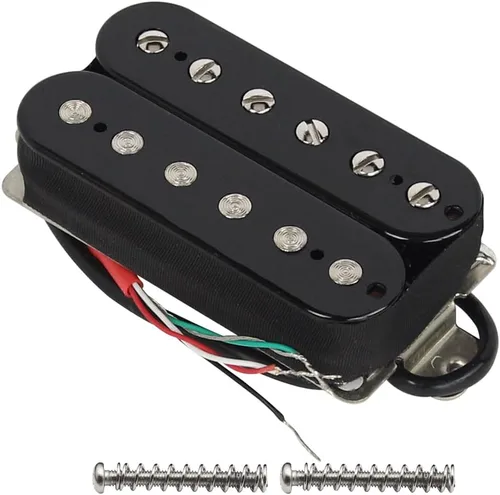 Vista 12 de FLEOR Pastillas de guitarra eléctrica Humbucker de doble bobina de 52 mm Puente de cerámica - Negro