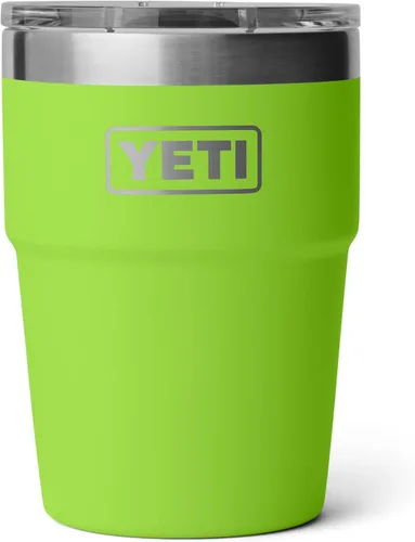 Vista 12 de YETI Rambler - Vaso apilable de 16 onzas, aislado al vacío, de acero inoxidable con tapa MagSlider Apilable