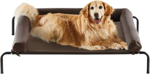 Vista 11 de RRPETHOME Cama Grande Elevada de Refrigeración para Perros, Cuna Elevada para Perros Grandes, Cama Elevada para Mascotas al Aire Libre, Cama
