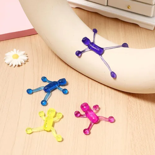 Vista 7 de NUOBESTY Juguete adhesivo para la pared, 30 unidades, elástico, flexible, para hombre, para aliviar el estrés y el alivio del estrés y el alivio