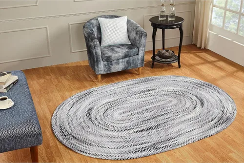 Vista 11 de Better Trends Alfombra trenzada degradada, ovalada, reversible y duradera, 100% algodón suave, ideal para cocina, sala de estar, dormitorio, tapete