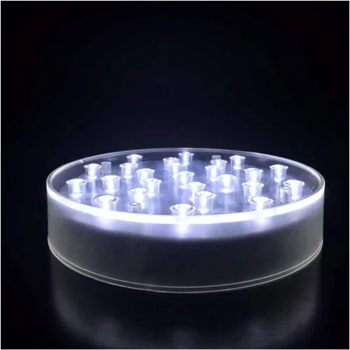 Vista 11 de LARDUX Base de luz LED recargable con control remoto, pantalla LED redonda de 4 pulgadas, pedestal, luz multicolor para jarrón, arte de cristal