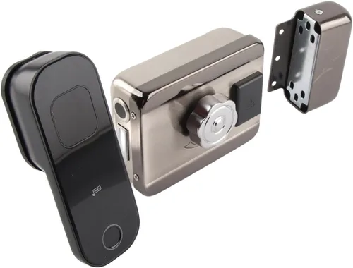 Vista 9 de Cerradura de puerta de entrada sin llave Cerradura de cerradura de huella digital Cerradura de bloqueo eléctrico de control remoto para uso doméstico