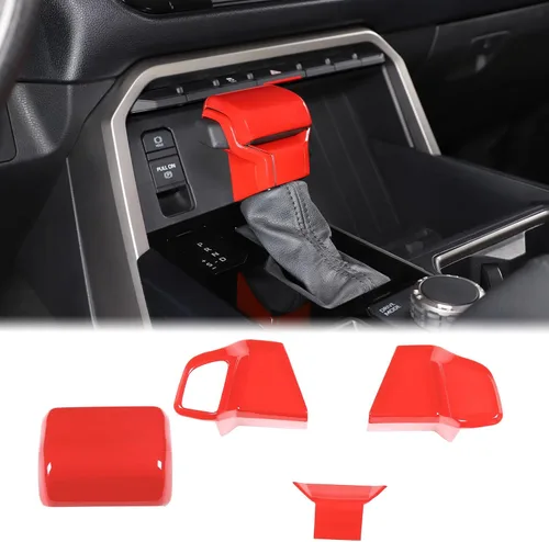 Vista 11 de Aunginsy Cubierta de freno de mano para palanca de cambios de automóvil, compatible con Toyota Tundra 2022+, Sequoia 2023+ y Tacoma 2024+, perilla