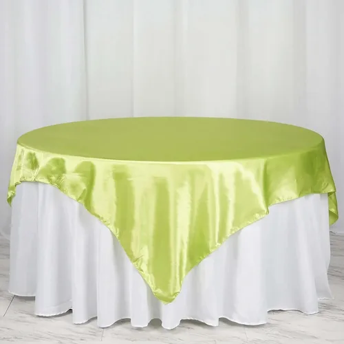 Vista 29 de Efavormart Paquete de 5 Sobremanteles Cuadrados de Satén de 60" para Decoraciones de Mesa de Bodas, Catering y Fiestas, Cubierta de Mantel Negro