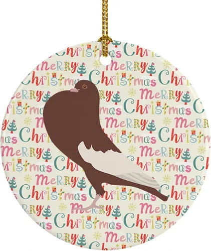 Vista 108 de Caroline's Treasures Adorno de cerámica de avestruz común para árbol de Navidad, decoración colgante para el hogar, Navidad, vacaciones, fiesta
