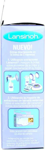 Vista 3 de Lansinoh Bolsas de almacenamiento de leche materna, 50
