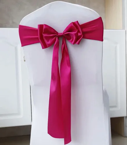 Vista 23 de 6 bandas elásticas para silla, lazos dobles, bandas de elastano para decoración de bodas, fiestas, cumpleaños, banquetes, suministros de Navidad