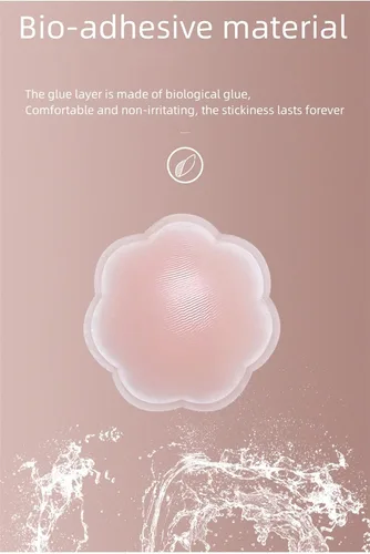 Vista 3 de ICEGIA Fundas para pezones para mujer, impermeables, reutilizables, ultrafinas, de silicona, adhesivas, para pezones