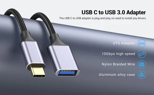 Vista 7 de Pastall - Cable USB hembra a C macho (3.3 ft/3.3 pies), adaptador tipo C, adaptador USB C a USB 3.0, macho C a una hembra
